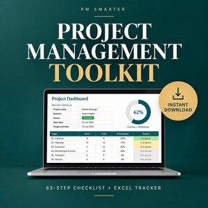 Project Management Toolkit | Excel Project Tracker & Project Lifecycle Checklist