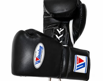 Winning Leather Lace-Up Boxing Gloves, Training & Sparring Gear (8-16 oz)