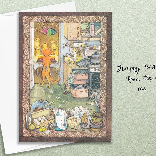 Assorted Cat Cards -Cat Greeting Cards - Set of 6