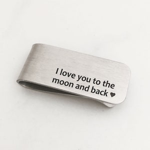 Money clip for father, Money Clip, Gifts for him, Custom Money Clip, Aluminum silver Clip custom Money clip, father gifts, grandfather