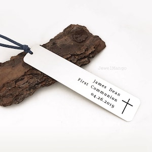 First Communion Gift, Baptism Gift, Confirmation gift, Personalized Bookmark, Custom Bookmark, Keepsake Date, gift with bible, Bestseller