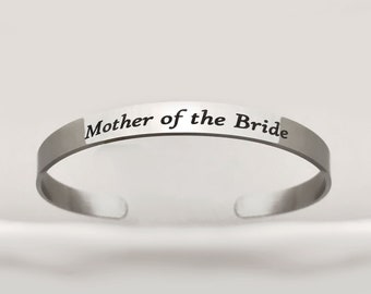 Wedding gift for mother of the bride, mother of the groom, wedding gift ideas for mom, in law gift, Wedding gifts, keepsake, cuff bracelet