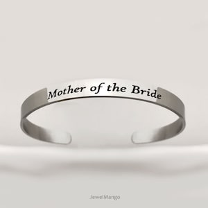 Hochzeitsgeschenk für Mutter der Braut, Mutter des Bräutigams, Hochzeitsgeschenkideen für Mama, Schwiegermuttergeschenk, Hochzeitsgeschenke, Andenken, Manschettenarmband