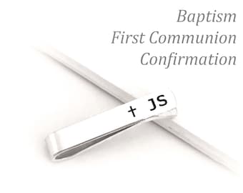 Första nattvardspresenter, doppresenter till pojke, presentidéer till konfirmationen, personlig slipsnål, smal slipsnål, kort, present till pojke, slipsnål