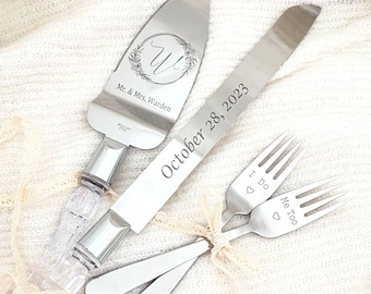 Wedding Cake Server and Knife Set for Wedding Gift, Personalized Cake server, Bridal Shower Gift, Wedding gift ideas, Wedding cake knife