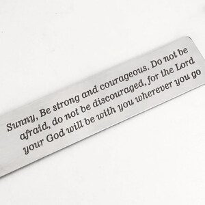 Joshua 1:9, Be Strong and Courageous, Custom Bible verse bookmark, First Communion, Baptism, Confirmation, bible Bookmark