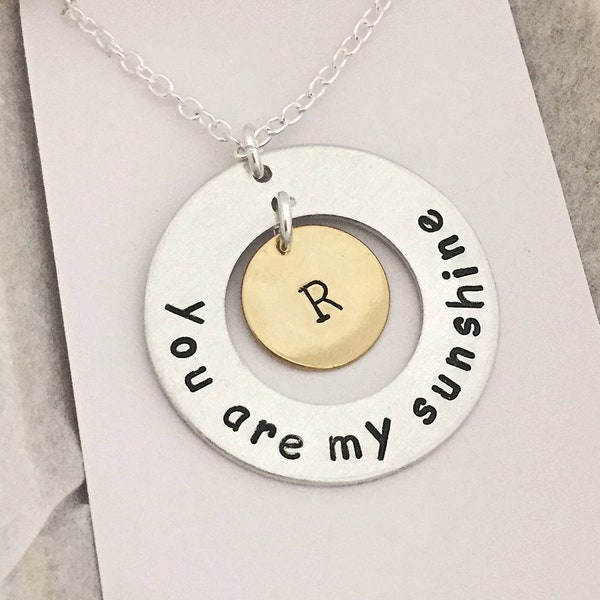 You Are My Sunshine Necklace Etsy
