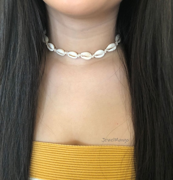 Cowrie Shell Necklace Puka Shell Choker 