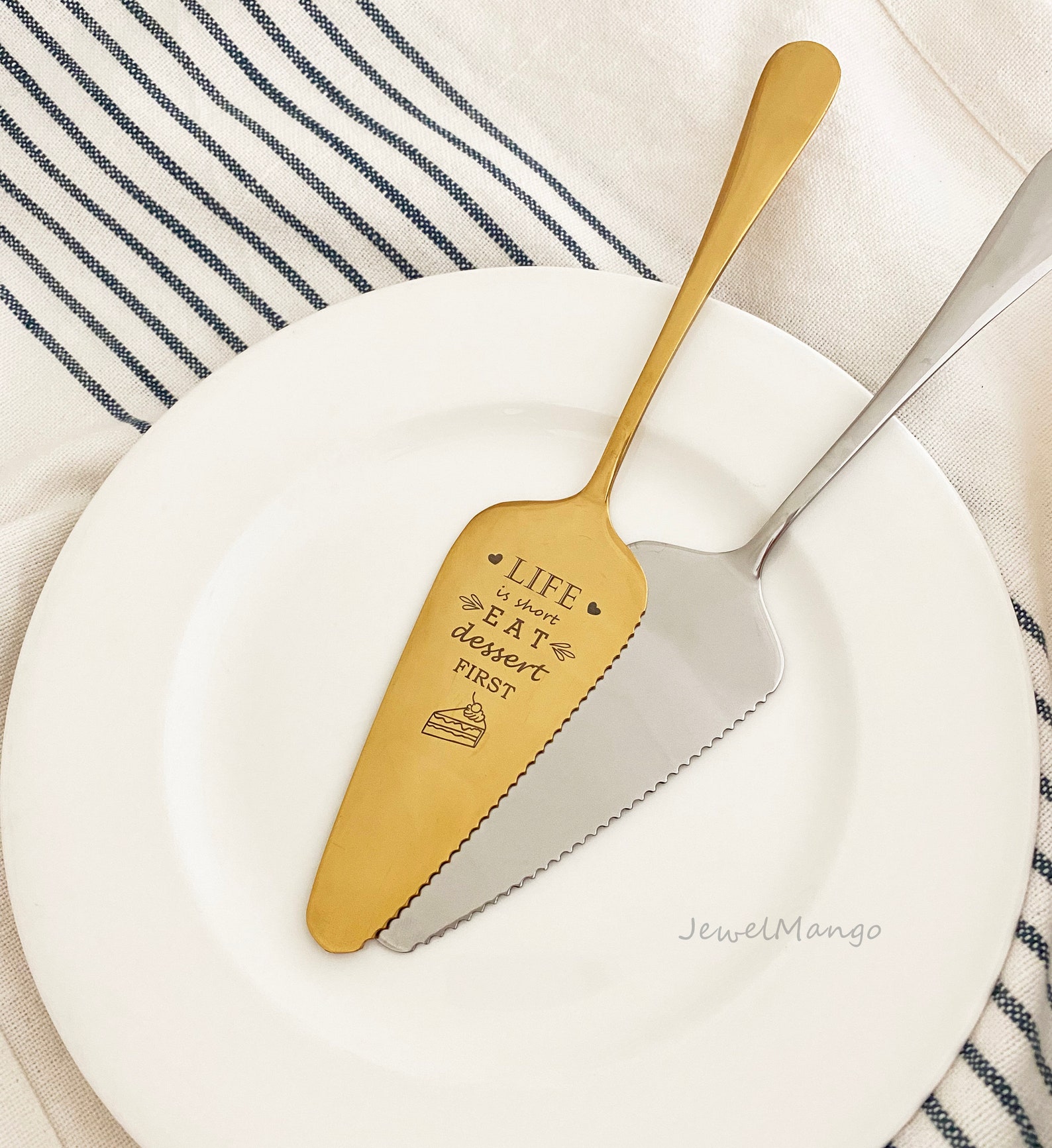 Personalized Cake Server Pie Server Bridal Shower Gift Etsy