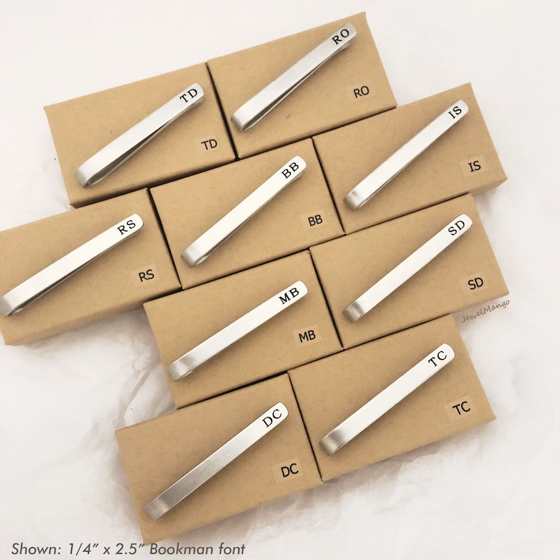 Groomsmen gift Personalized Tie Clip Skinny Tie clip short Etsy