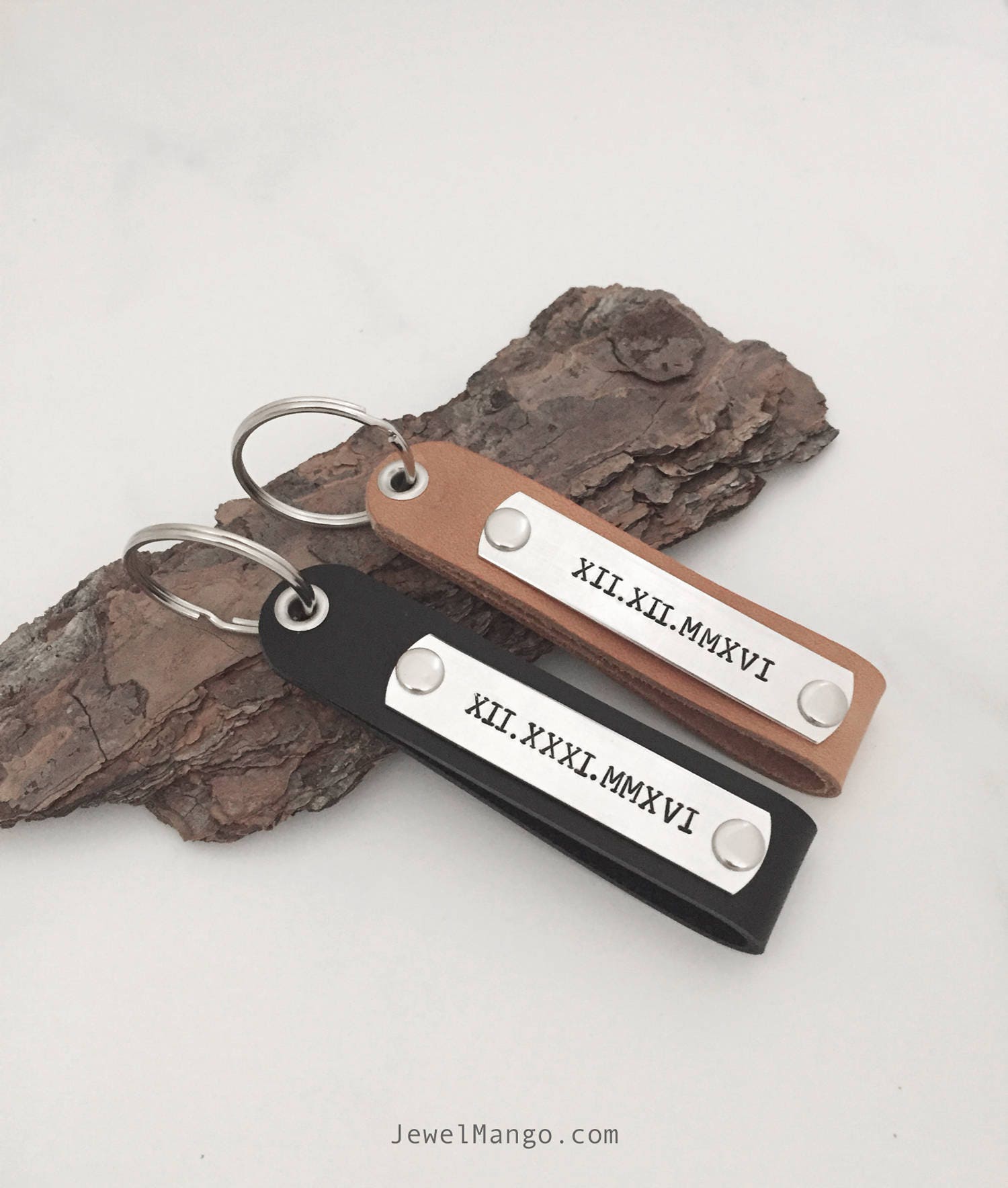 Personalized Leather Keychain Gifts for Men Groomsmen Gift Etsy