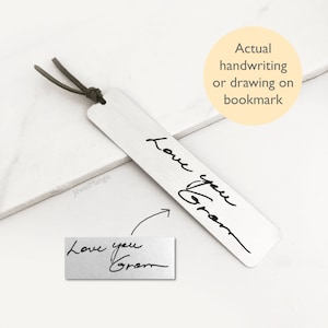 Custom Handwriting Bookmark, Kid handwriting, Kid drawing, keepsake, engraving bookmark, actual handwriting gifts, Custom Writing memory