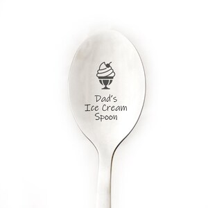 Papas Eislöffel, Geschenk für Papa, Eislöffel mit Gravur, Geschenkideen zum Vatertag, Dessertlöffel mit Gravur, einzigartiges Geschenk für Papa, Opa