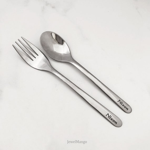 Woodland Theme - Kids Cutlery Fork and Spoon Set