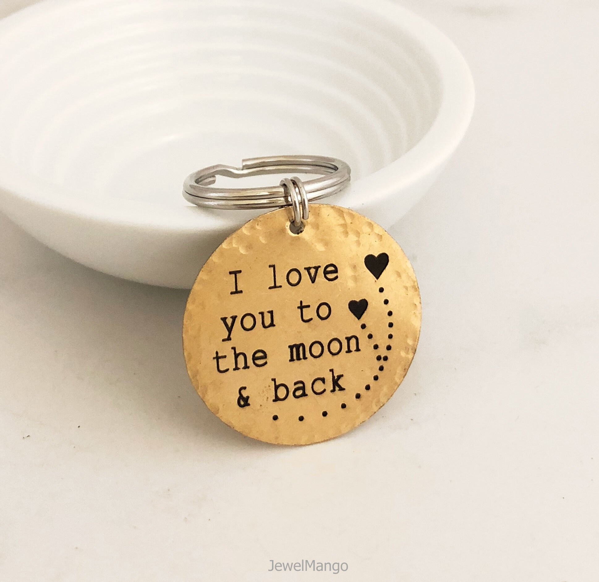GIFT Key Chain I Love You to the Moon and Back Custom Gift
