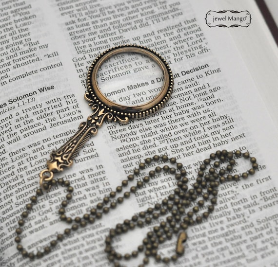 Metal Magnifier Necklace Vintage Chain Magnifying Glass Hot Necklace Pendant  | Fruugo SA
