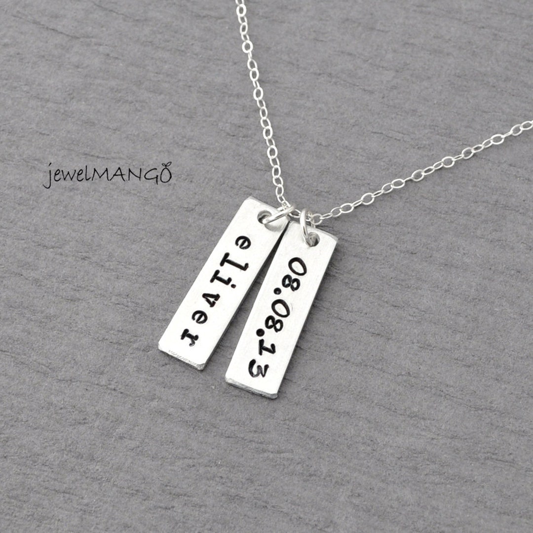 Personalized Tag Necklace Keepsake Necklace Special Day Etsy