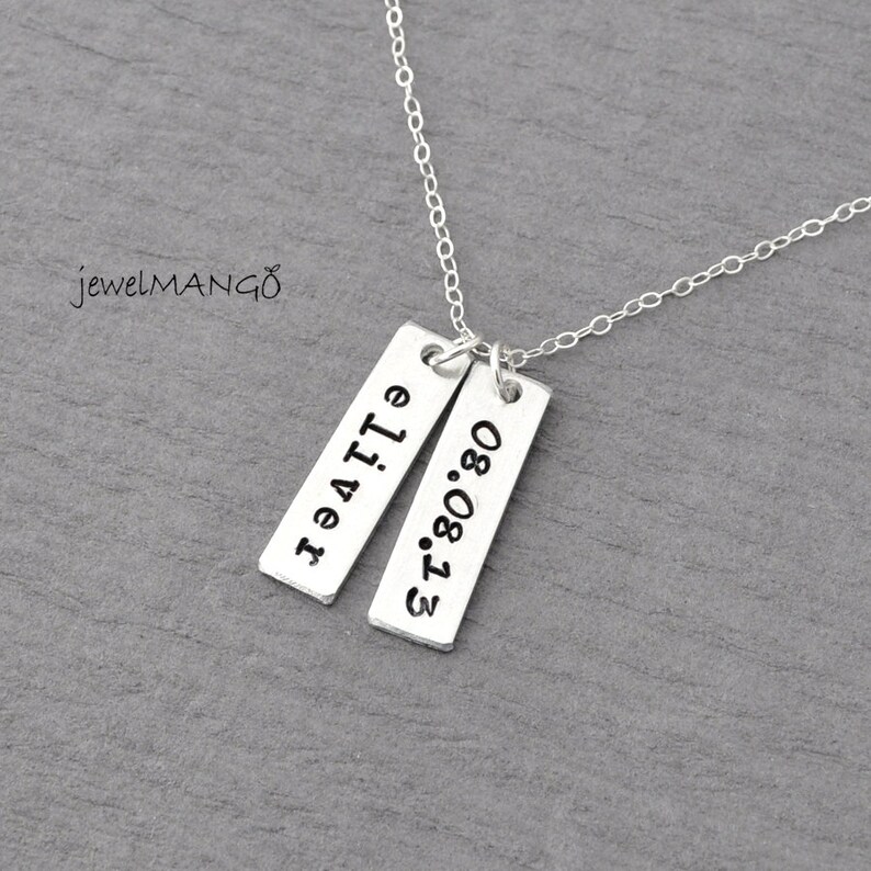 Personalized Tag Necklace Keepsake Necklace Special Day Etsy