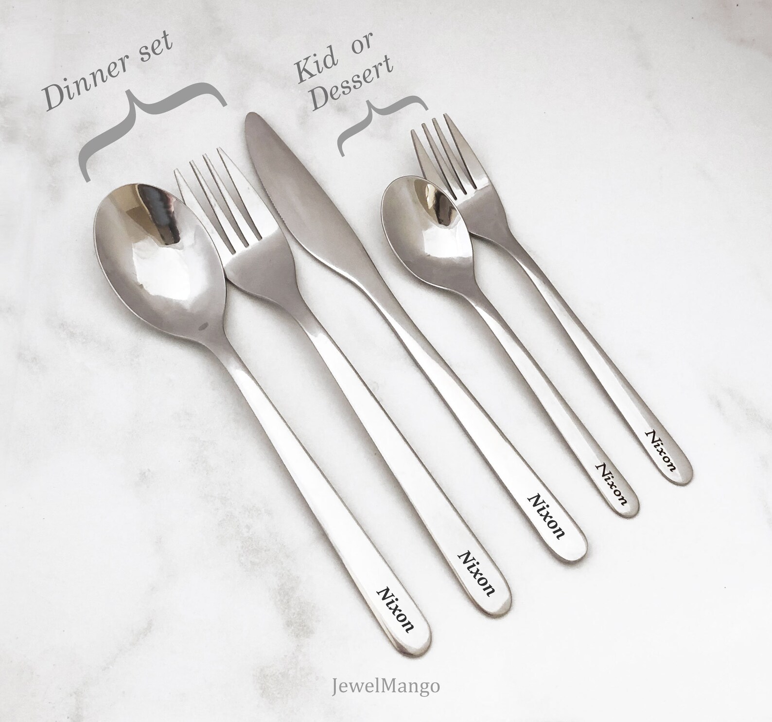 Personalized Spoon and Fork Set Personalized Dinner Set Etsy