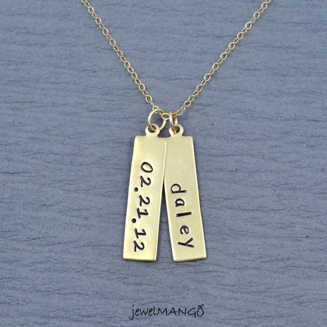 Personalized Tag Necklace Keepsake Necklace Special Day Etsy
