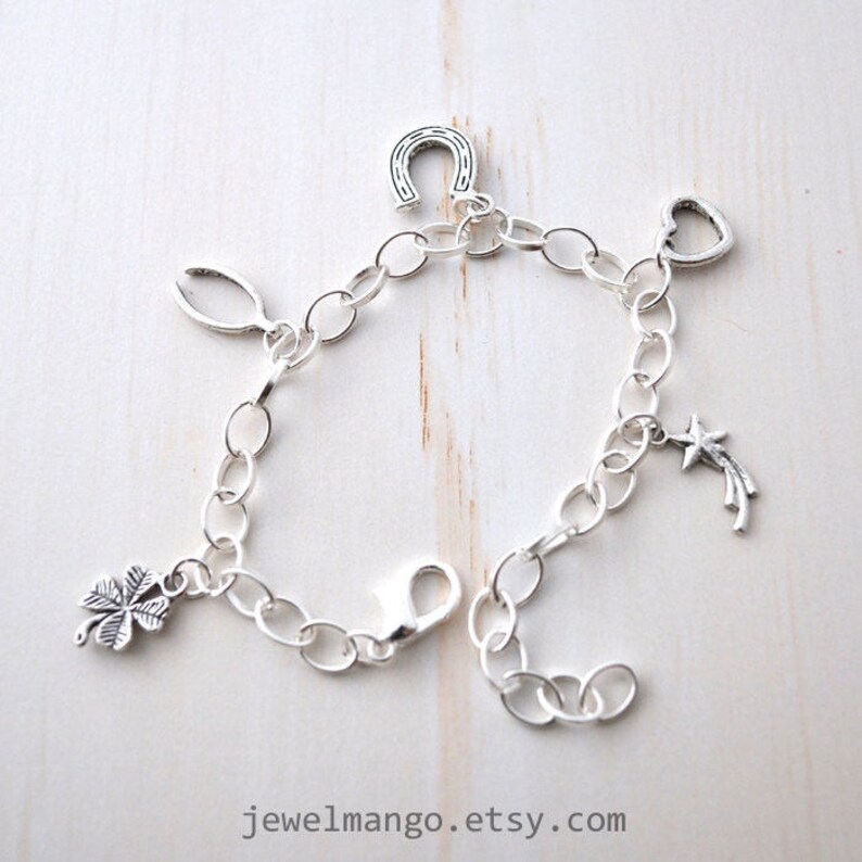 Lucky Charm Bracelet Lucky Jewelry Horseshoe Four Leaf Etsy