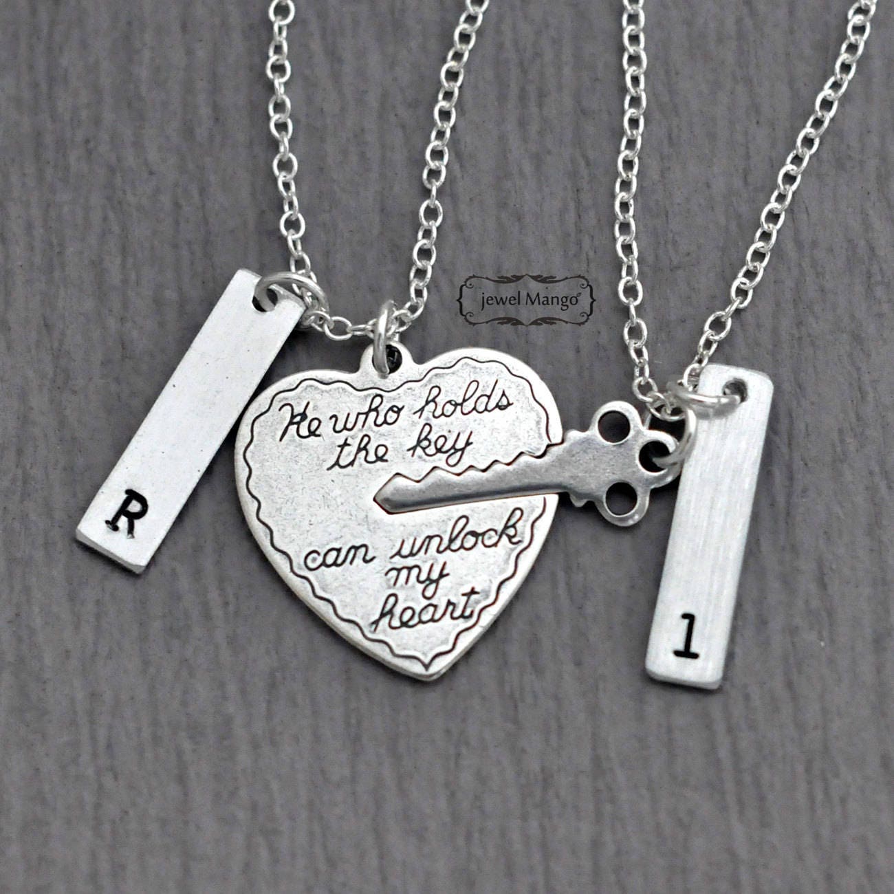 Key to my heart necklace for couples deals