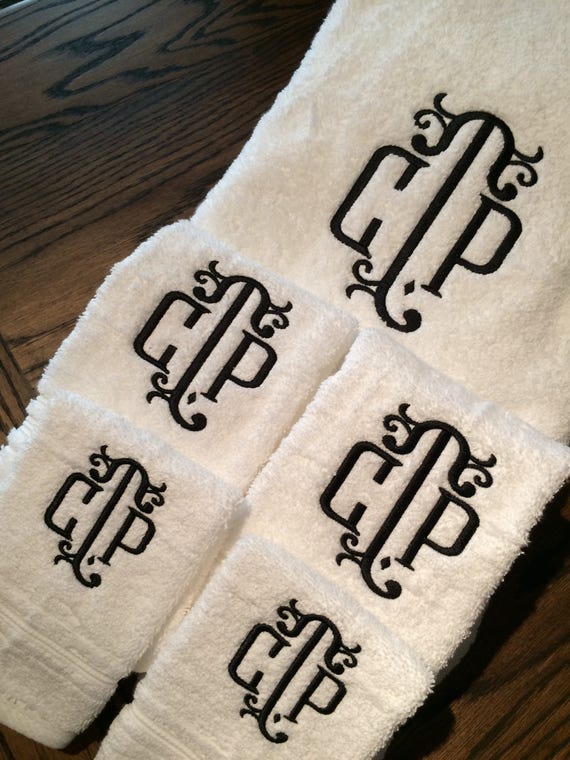 Oversized set of Monogrammed Towels