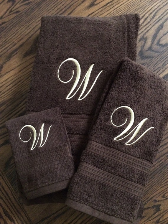 Monogram Towel Set Personalized Towel Great Wedding gift Etsy