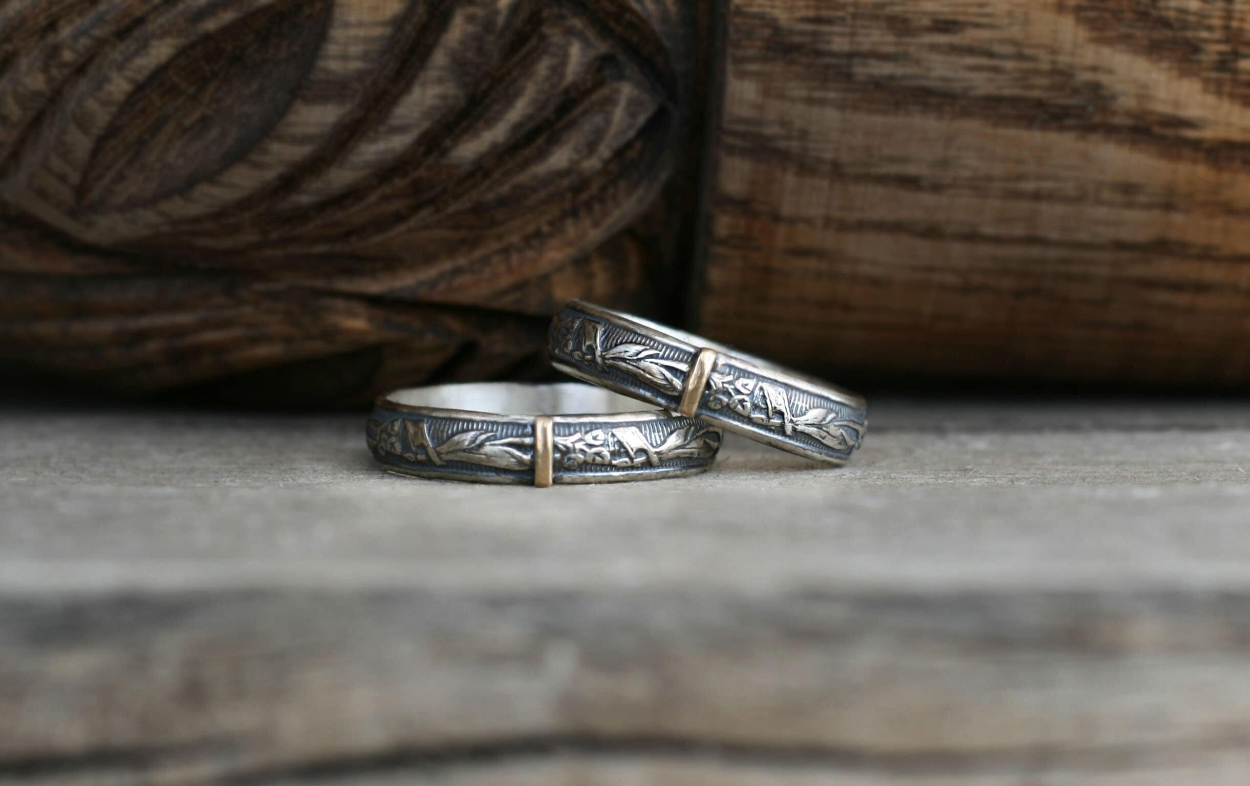 【Justin Davis】Medieval wedding Ring(新品仕上げ済み) Ring Engagement Medieval - Etsy