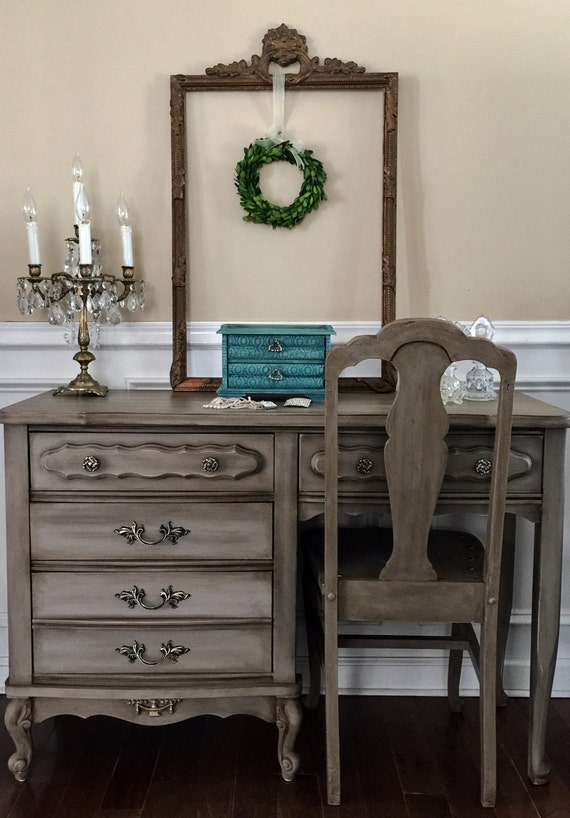 Sold Vintage French Provincial Vanity Annie Sloan Coco Pick Image 0
