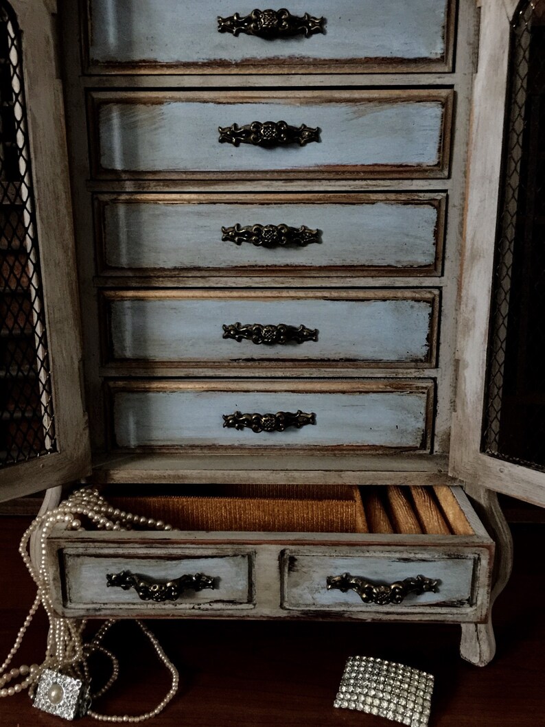 Reserved For Jo Vintage French Provincial Jewelry Armoire Etsy