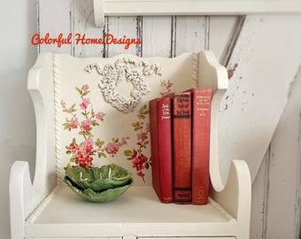 Storage Shelf Book Holder Coffee Station Vintage Wood Countertop Organizer/Caddy
