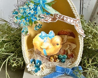 Handmade Easter Egg Diorama: Vintage Victorian Style