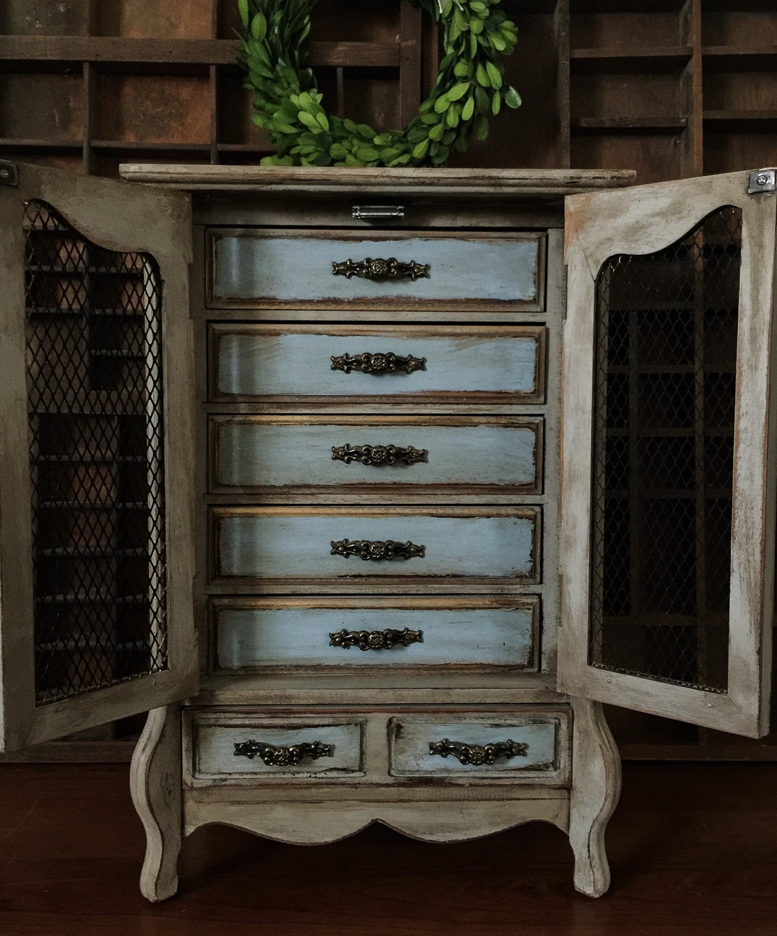 Reserved For Jo Vintage French Provincial Jewelry Armoire Etsy