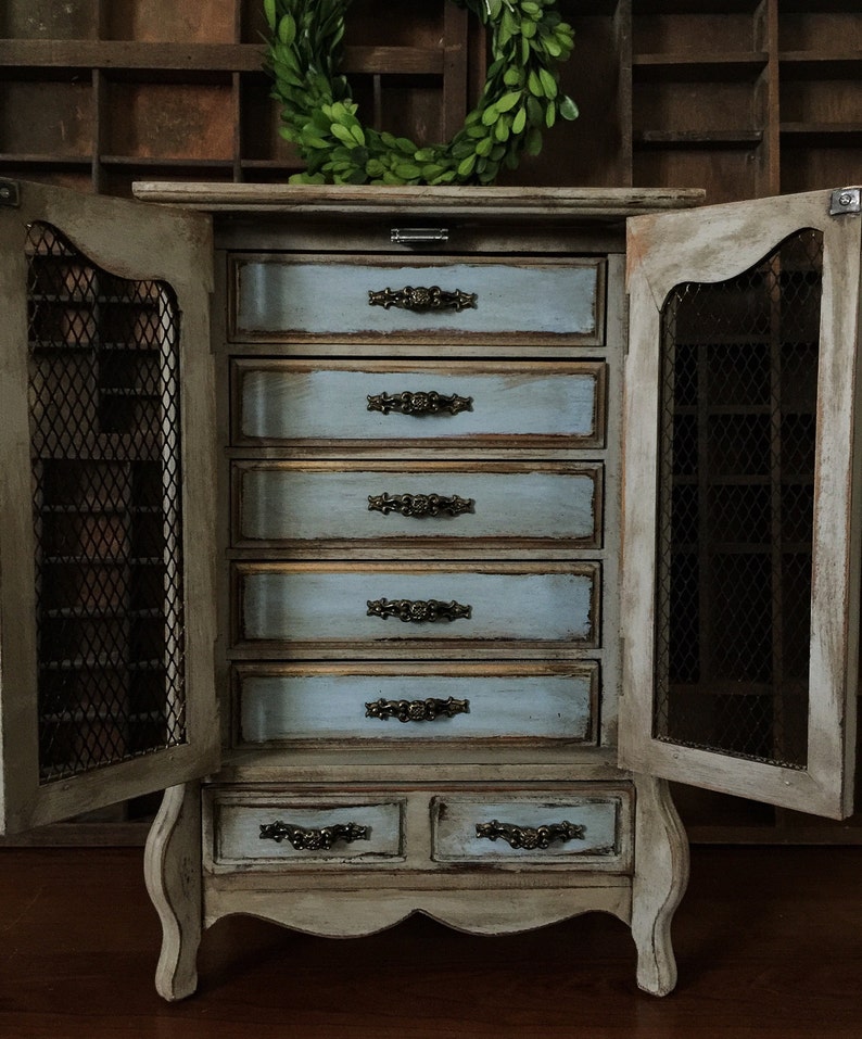 Reserved For Jo Vintage French Provincial Jewelry Armoire Etsy