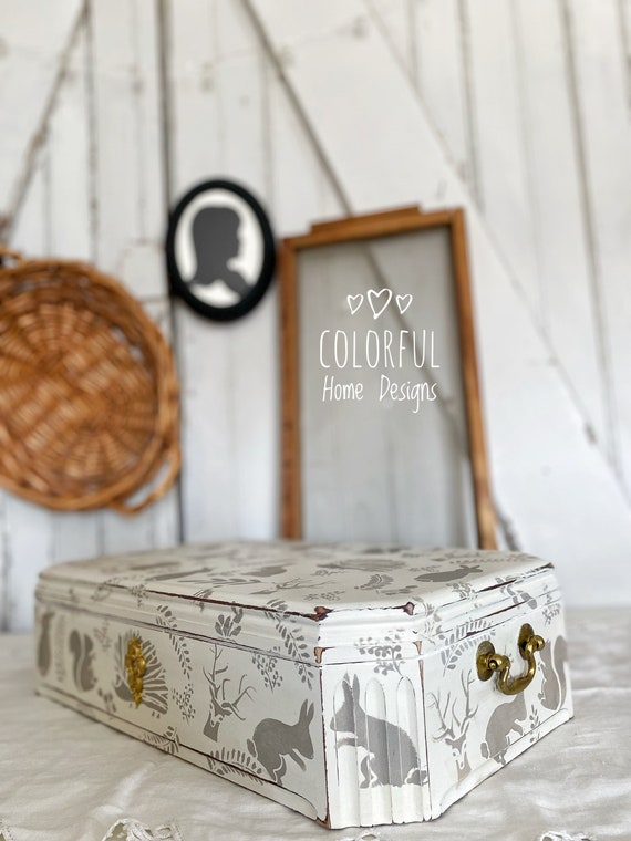 Vintage Whimsical Stenciled Animal Farmhouse Coun… - image 4