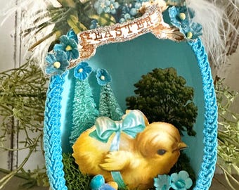Handmade Easter Egg Diorama: Vintage Victorian Style