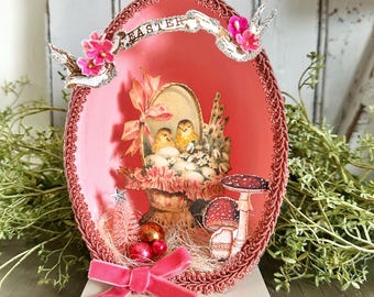 Handmade Easter Egg Diorama: Vintage Victorian Style
