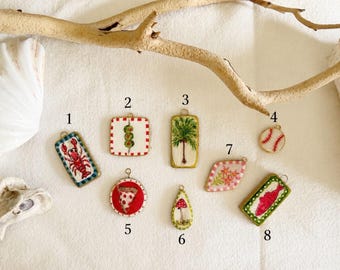 Hand Painted Polymer Clay Charm | Miniature Food, Nature Pendant, Coastal Design