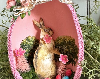Handmade Easter Egg Diorama: Vintage Victorian Style