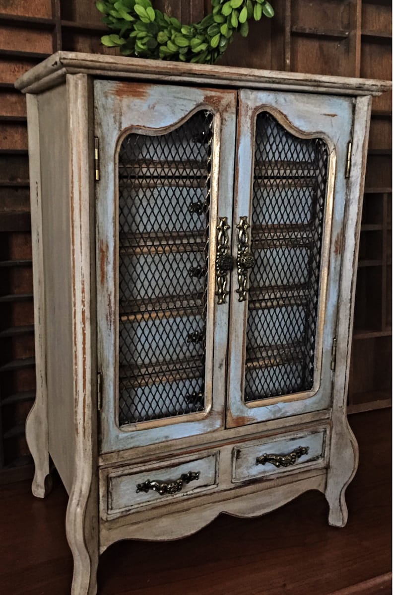 Reserved For Jo Vintage French Provincial Jewelry Armoire Etsy