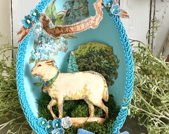 Handmade Easter Egg Diorama: Vintage Victorian Style