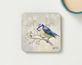 Bluetit and fairy coaster