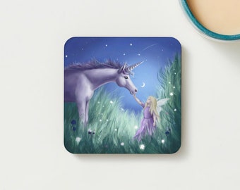 Fairy and Unicorn coaster