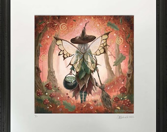 The Fairy Witch - Magical fairy witch print by Rachel Blackwell