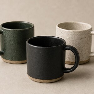 Stoneware Mug Set — Hand-Thrown Ceramic Coffee Mugs