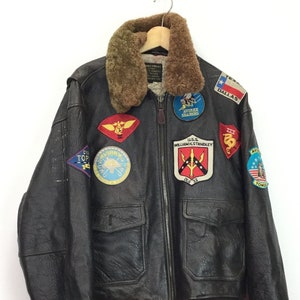 Vintage Avirex G1 Leather Aviator Flight Jacket - Etsy
