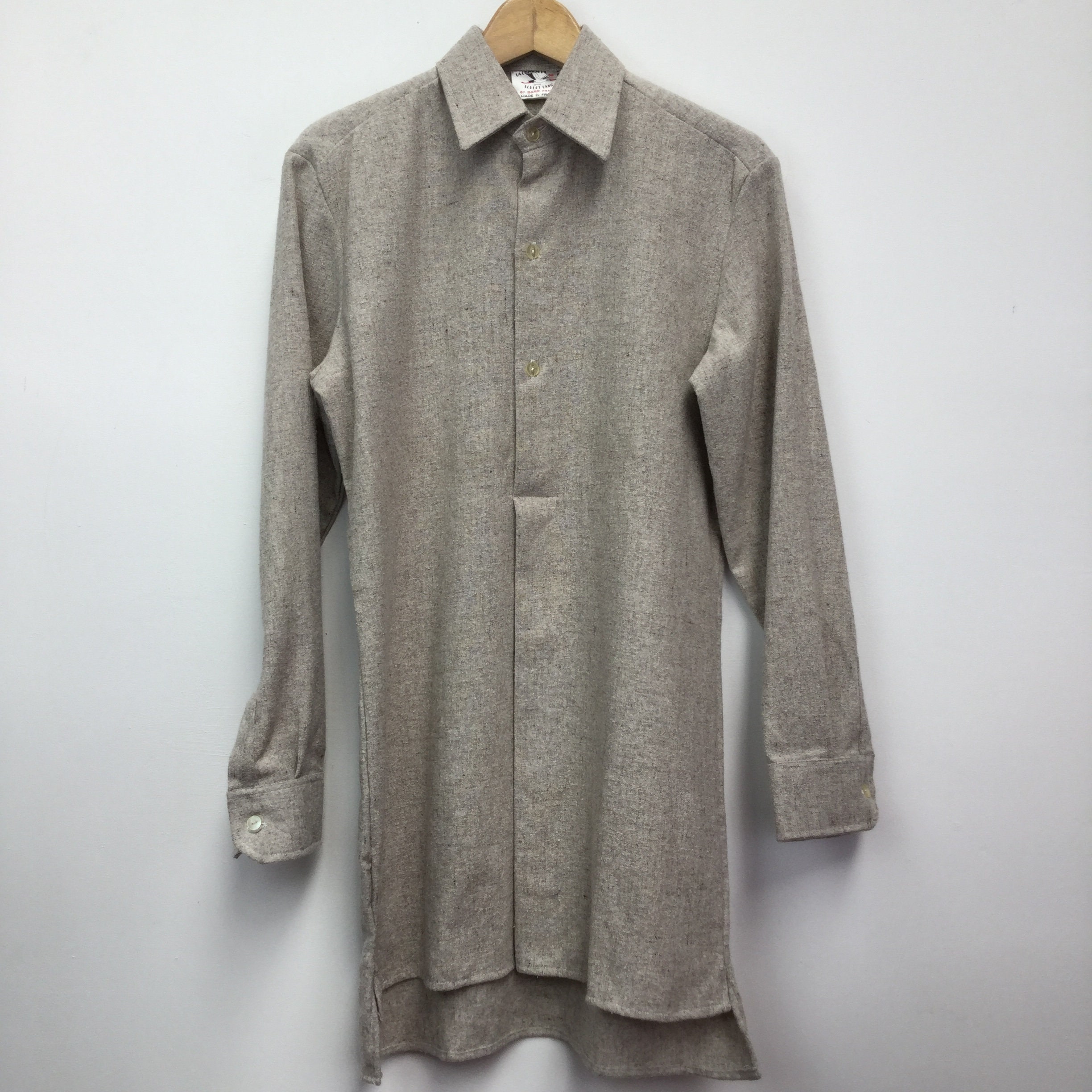 Image of Vintage Long Grey Flannel Shirt