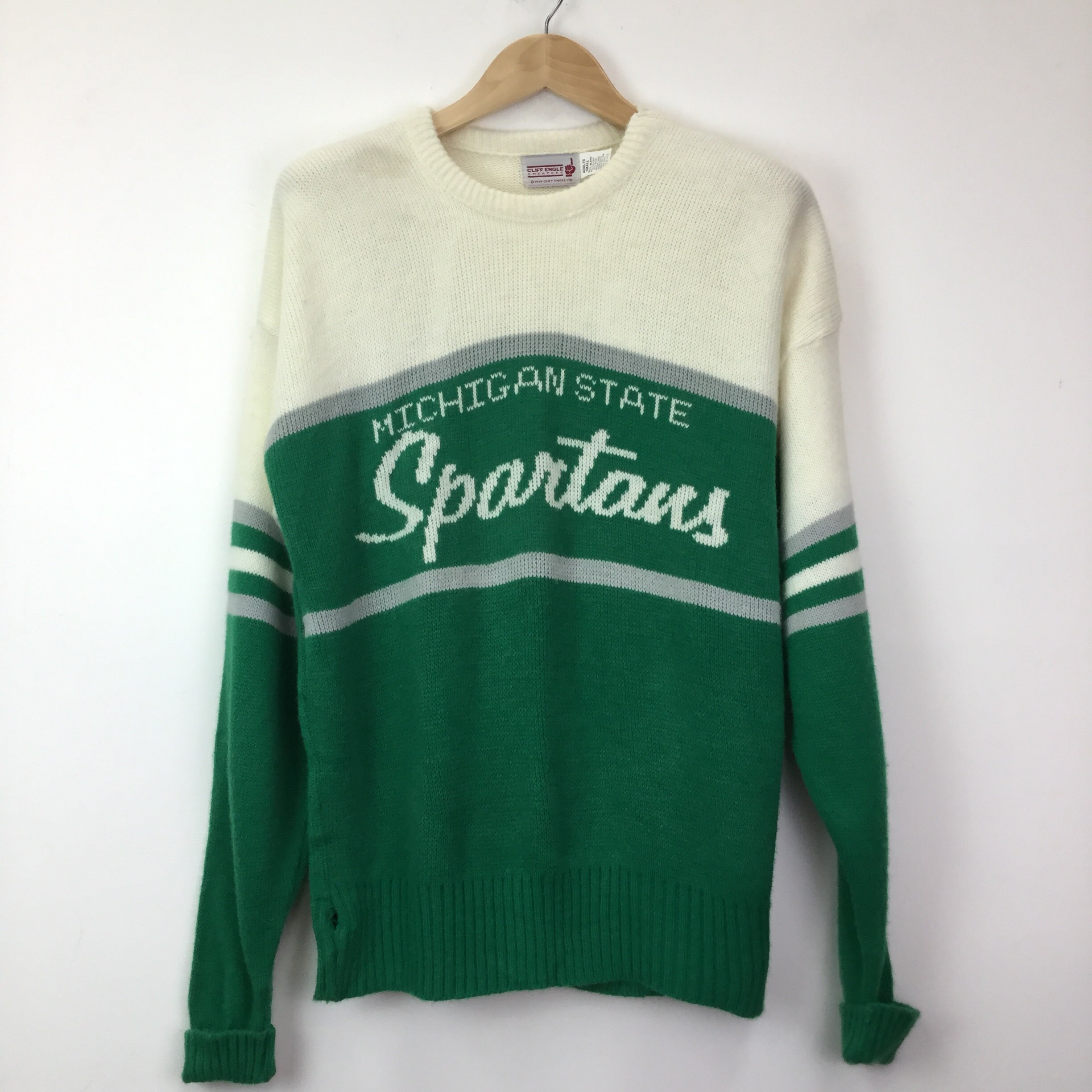 Image of Vintage 1980’S Cliff Engle Michigan State Spartans Knitted Jumper