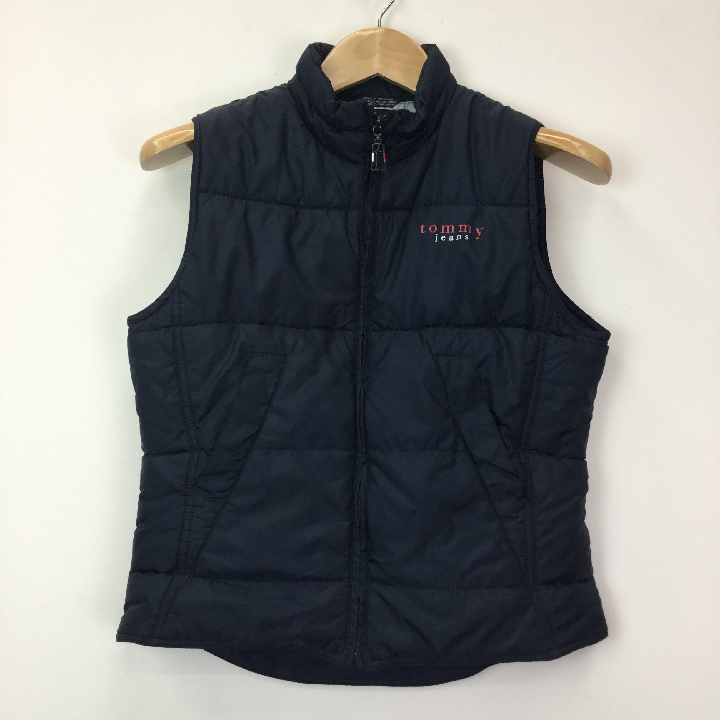 Image of Vintage Tommy Jeans Navy Blue Puffer Gilet